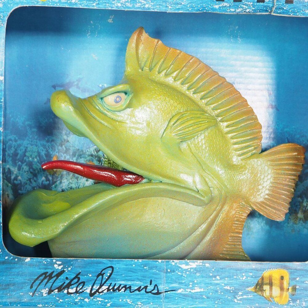 Mike Quinn Fish with Attitude Vintage Sculpted Sculpture Wall Art‎